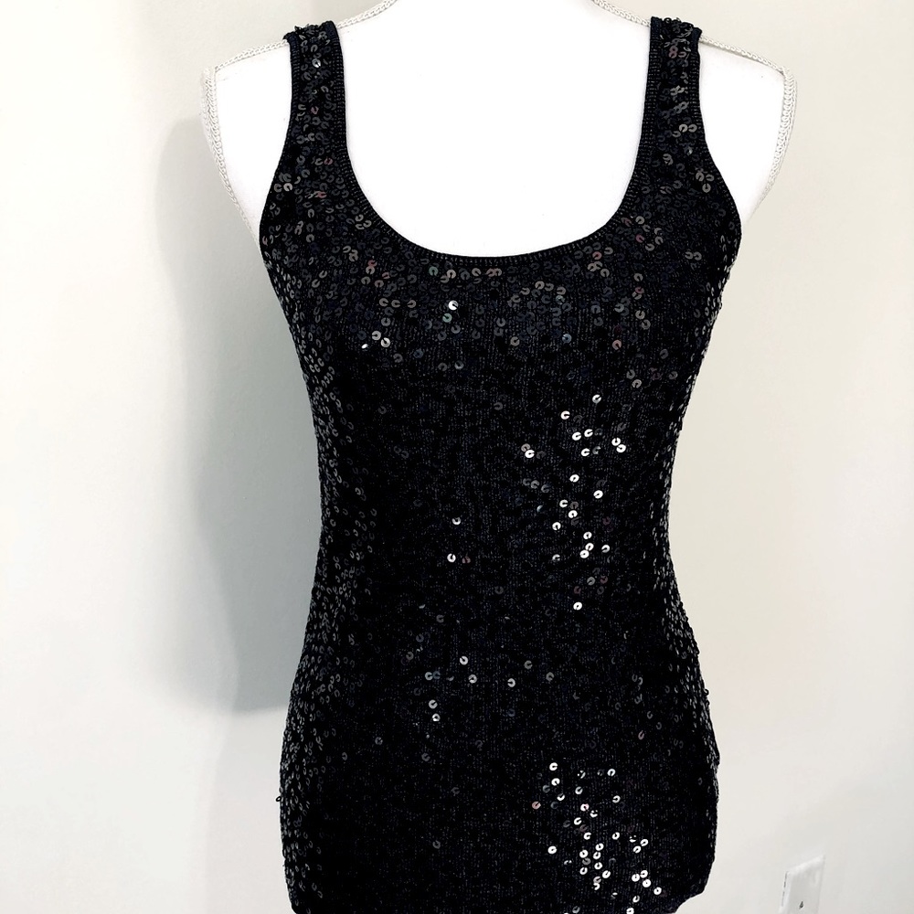 Express Black Sequin Tank